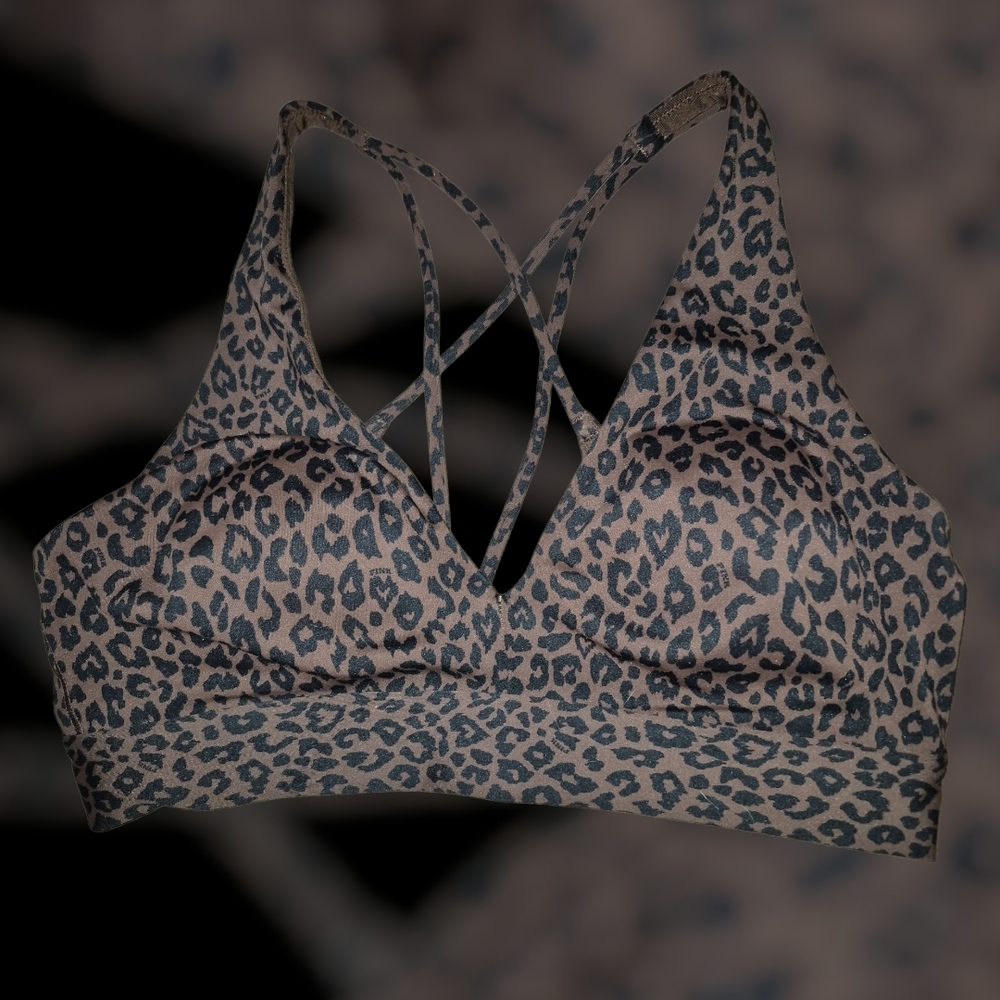 Victorias Secret PINK Relay Leopard Print Sports Bra and Leggings Set Size Large - Picture 5 of 6